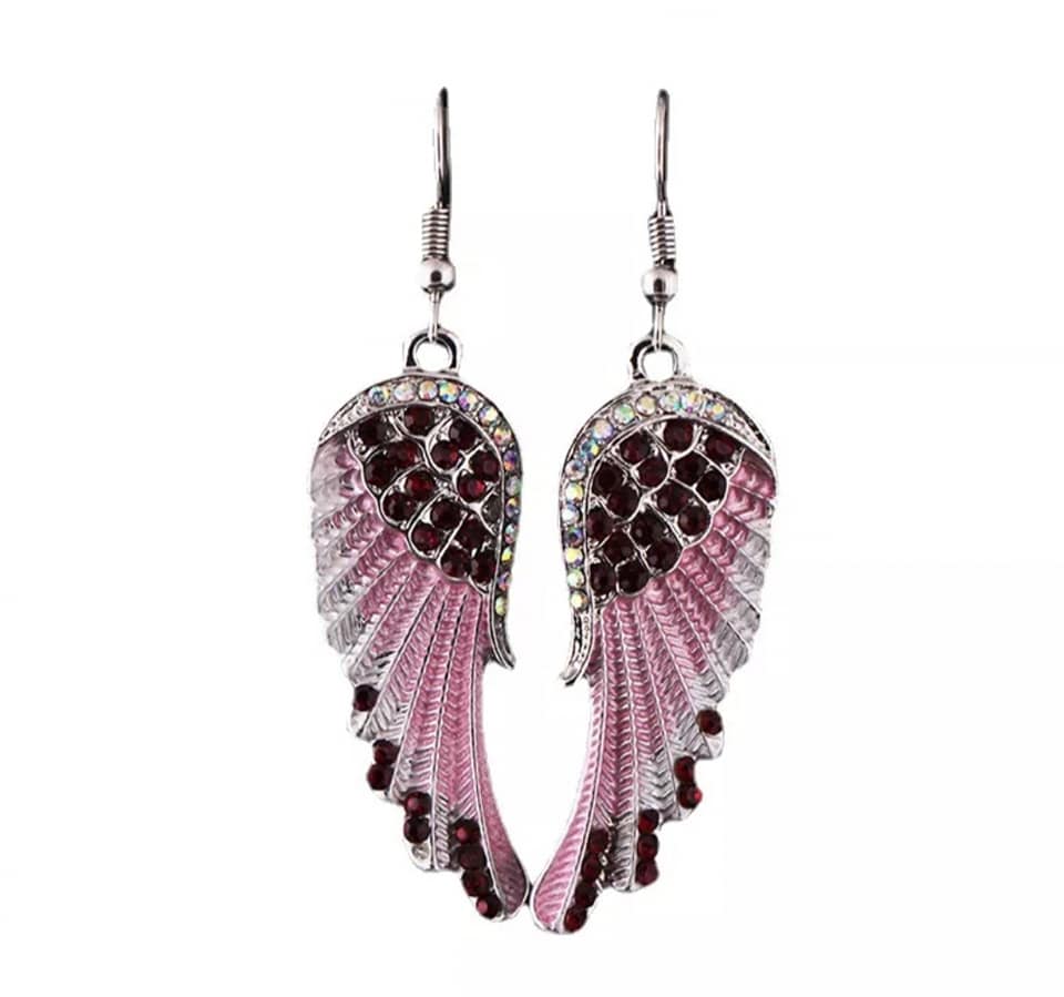 Inspirational Angel Wings Hanging Dangle Angel Wings Earrings