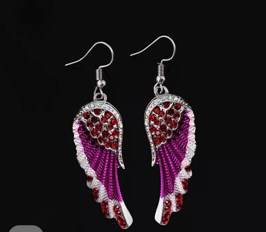 Inspirational Angel Wings Hanging Dangle Angel Wings Earrings