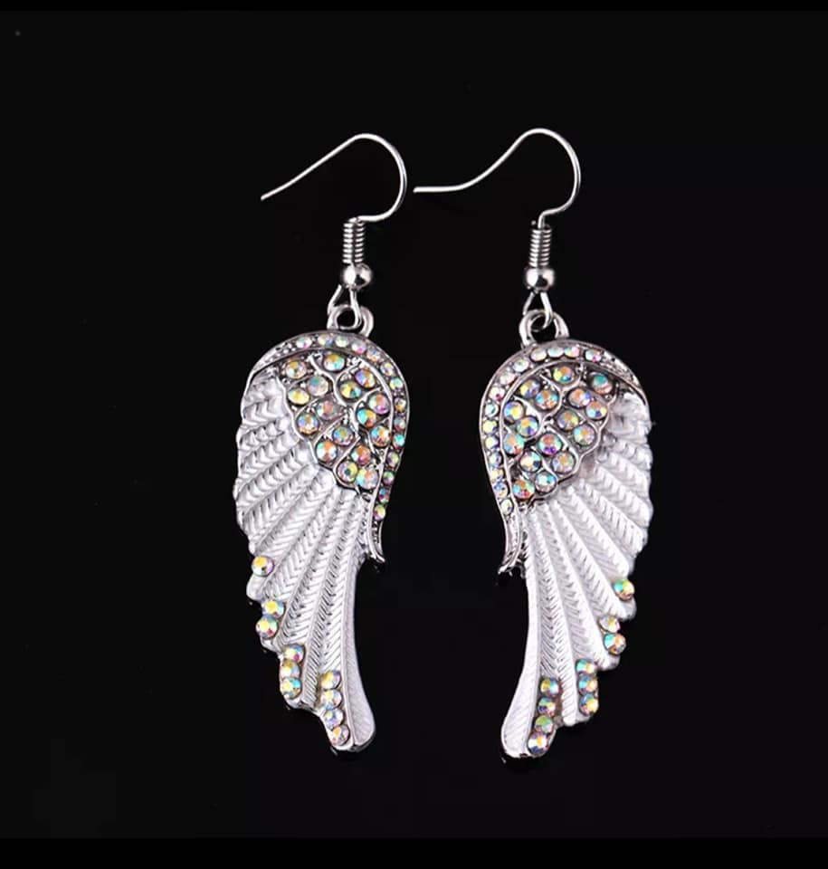 Inspirational Angel Wings Hanging Dangle Angel Wings Earrings