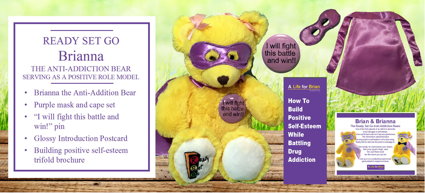 Ready Set Go 15" Anti-Addiction Superhero Bear Teaches Positive Self Esteem