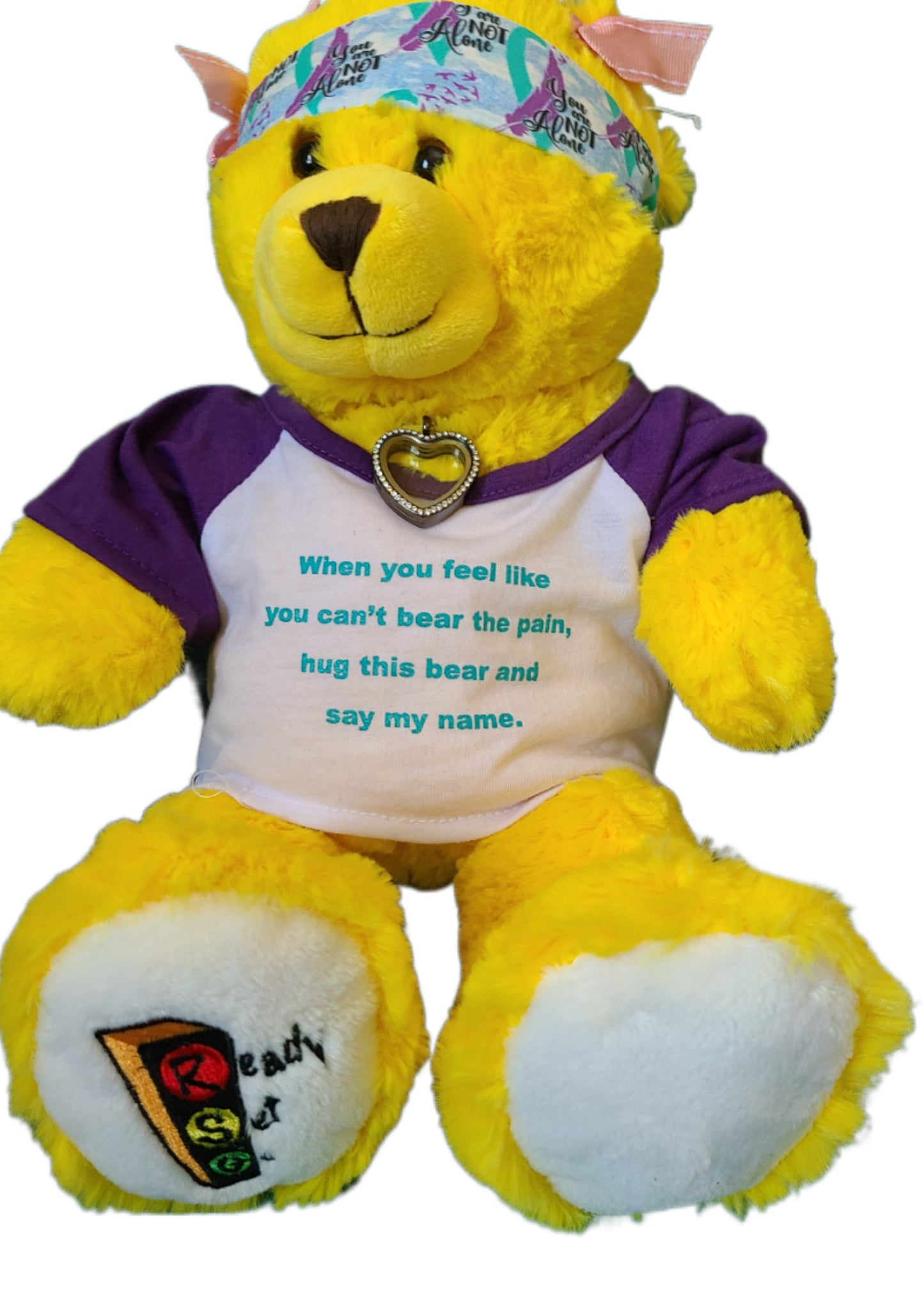 Ready Set Go Inspirational Suicide Awareness Bear