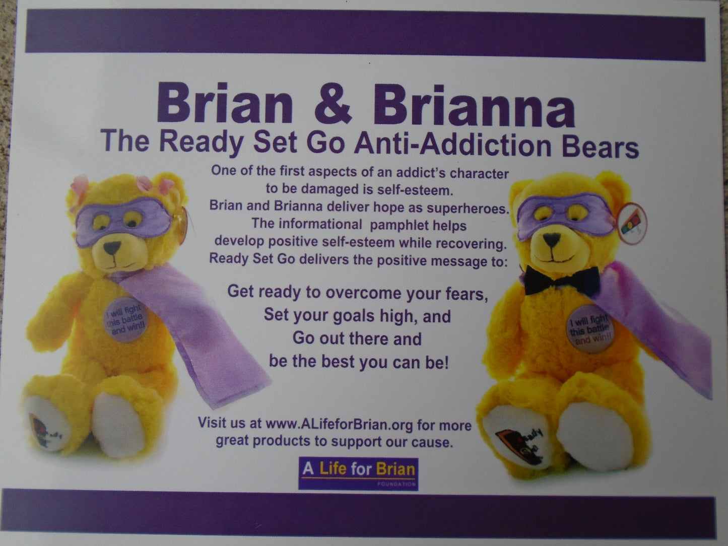 Ready Set Go 15" Anti-Addiction Superhero Bear Teaches Positive Self Esteem