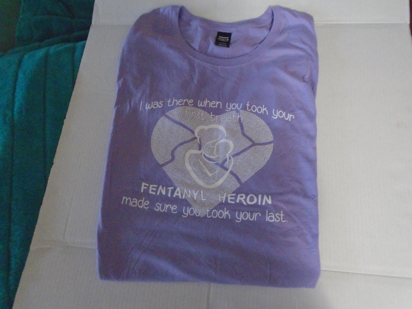 Inspirational Fentanyl Awareness Purple T-Shirt for Women Provides a Powerful Message