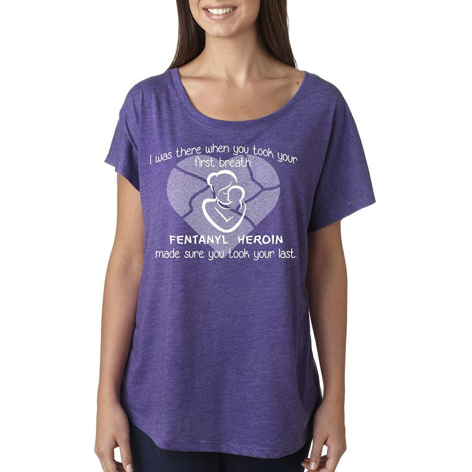 Inspirational Fentanyl Awareness Purple T-Shirt for Women Provides a Powerful Message