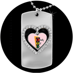 Ready Set Go Pink Swinging Heart Pendant Provides Positive Message