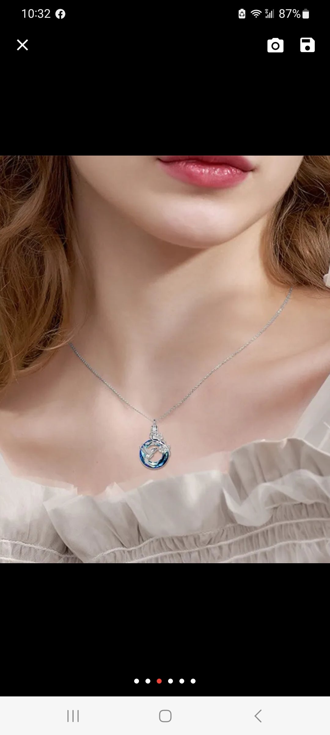 Crystal Sparkling Cremation Urn Keepsake Necklace with 18" Silver Tone Chain