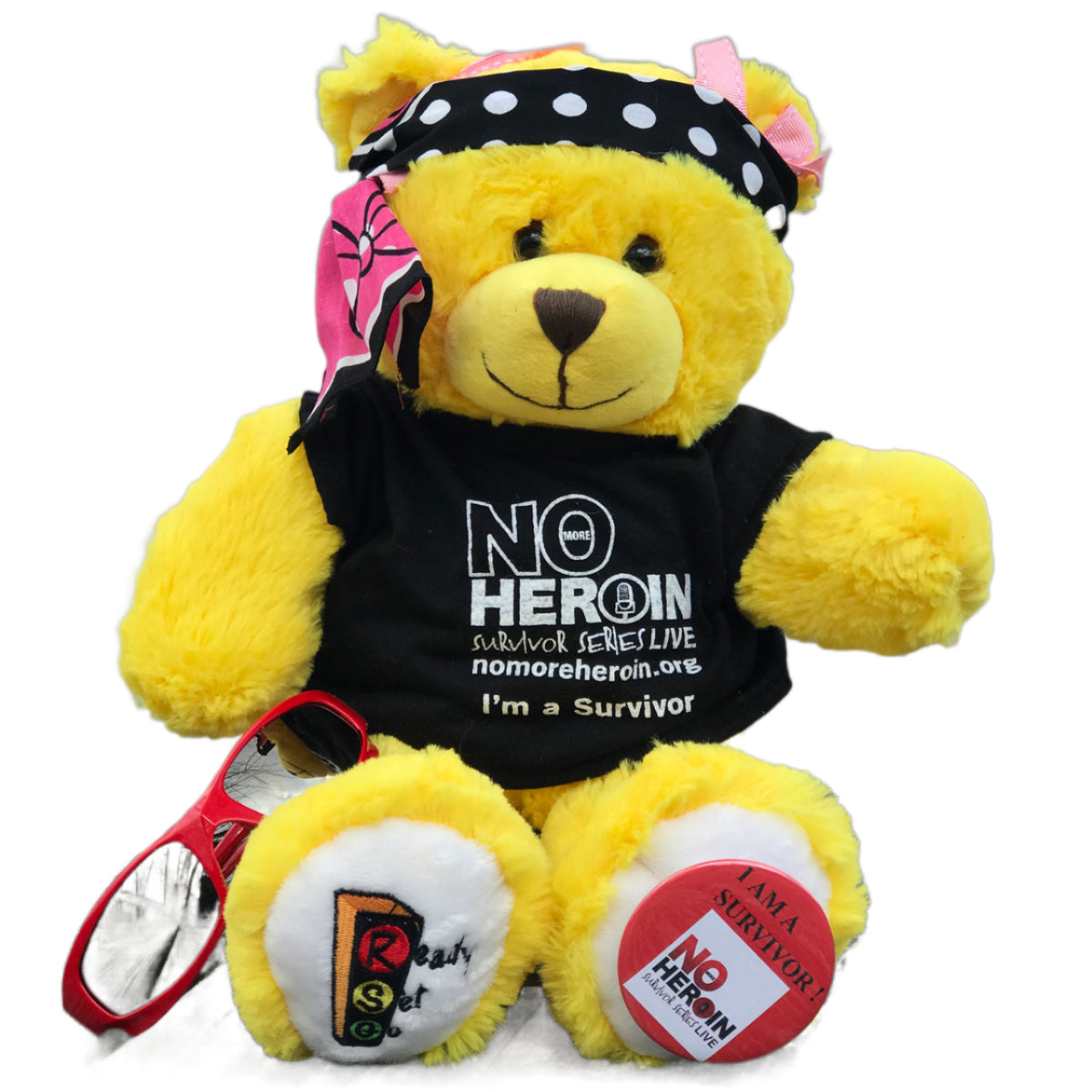 Ready Set Go 15" Limited Edition No More Heroin Survivor Bear